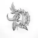 laurel wreath tattoo design idea
