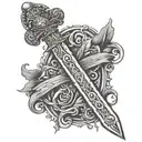 biblical sword tattoo tattoo design idea