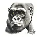 silverback gorilla tattoo design idea