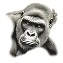 silverback gorilla tattoo design idea