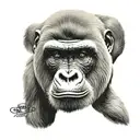 silverback gorilla tattoo design idea