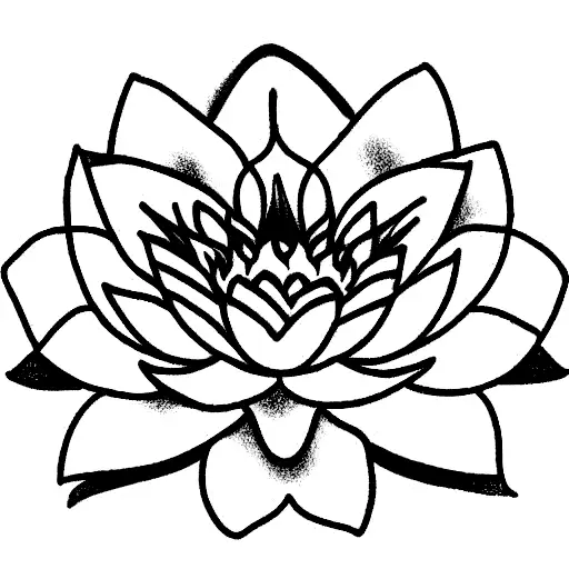 Lotus Flower with lucifer crying tattoo design idea