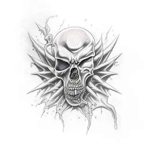 good vs evil cest piece tattoo design idea