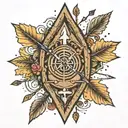 4 arrows in a quiver full tattoo design idea