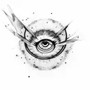 the angry eye of a animal tattoo design idea