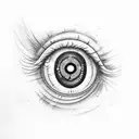 the angry eye of a animal tattoo design idea