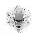 kick boxer guy tattoo design idea