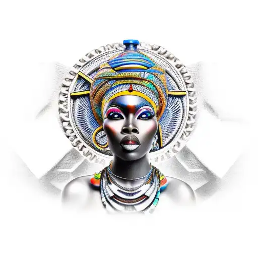 African Goddess tattoo design idea