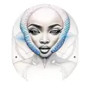 African spiritual Goddess tattoo design idea