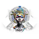 African Goddess tattoo design idea