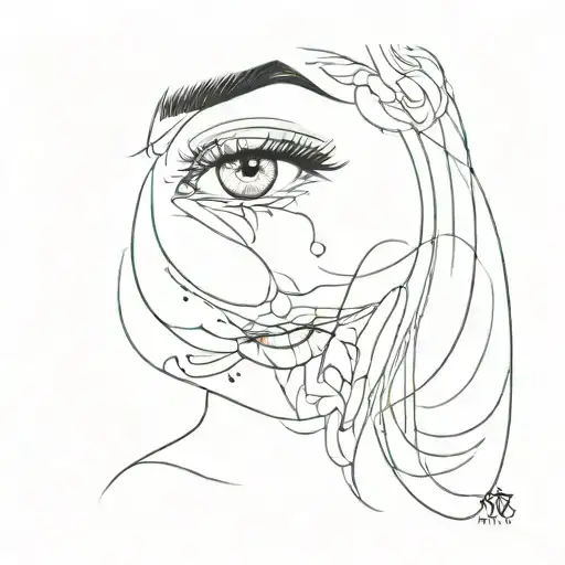 rageful eyes flowing into euphoric eyes flowing into crying eyes  tattoo design idea