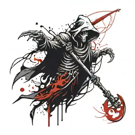 grim reaper tattoo design idea