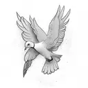 White dove  tattoo design idea