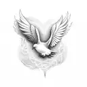 White dove  tattoo design idea