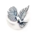 White dove  tattoo design idea