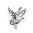 White dove  tattoo design idea