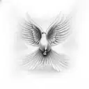 White dove  tattoo design idea
