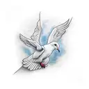 White dove  tattoo design idea