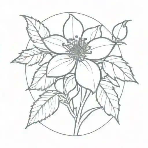garden, tomato, flower tattoo design idea