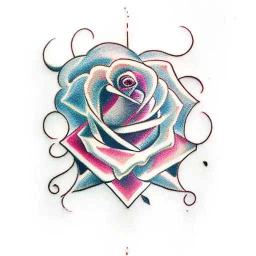 Rose, Gemini, love tattoo design idea