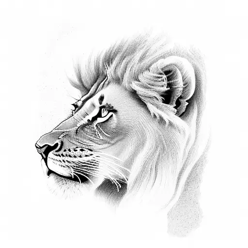3 lion cubs of different ages tattoo design idea