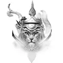 persian warrior tattoo design idea