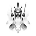 persian warrior tattoo design idea