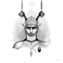 persian warrior tattoo design idea