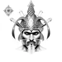 persian warrior tattoo design idea