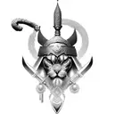 persian warrior tattoo design idea