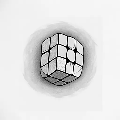 rubiks cube  tattoo design idea