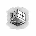 rubiks cube  tattoo design idea