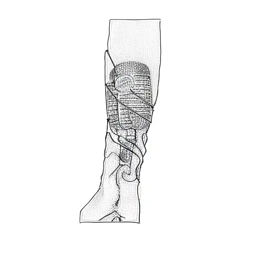 a microphone tattoo design idea