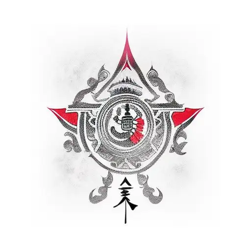 Myanmar country in mandalay city tattoo design idea