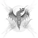 dragon tattoo whose mouth is on biceps and sholder and wings and body is on chest  tattoo design idea