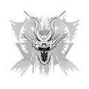 dragon tattoo whose mouth is on biceps and sholder and wings and body is on chest  tattoo design idea