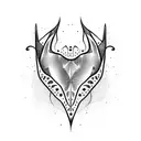 manta ray thick lines tattoo design idea