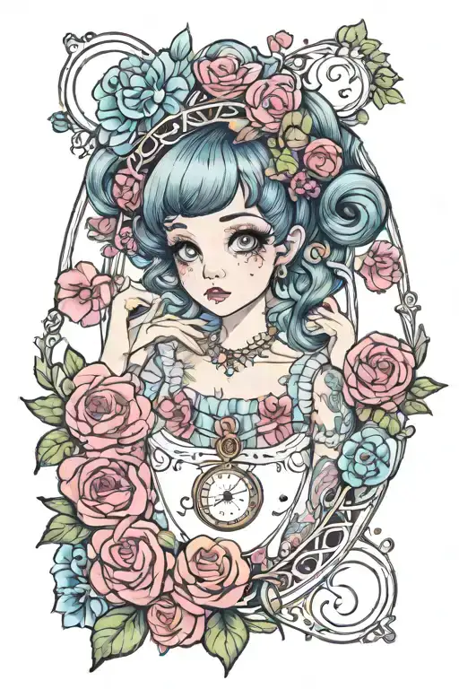 melanie martinez portals inspired tattoo design idea