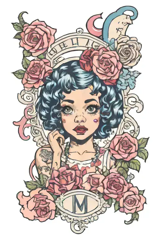 melanie martinez death tattoo design idea