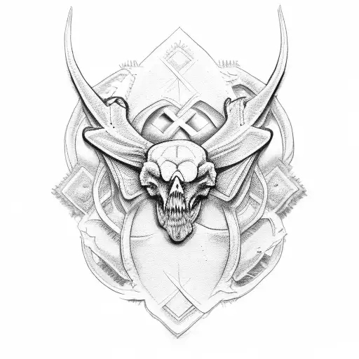 leather tooled cross tattoo design idea