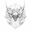 leather tooled cross tattoo design idea