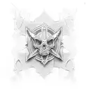 leather tooled cross tattoo design idea
