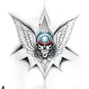 angel metatron tattoo design idea