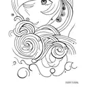 olhos com mar tattoo design idea