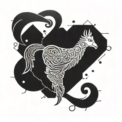 A symbolic representation of stoicism through a minimalist blackwork tattoo design tattoo design idea