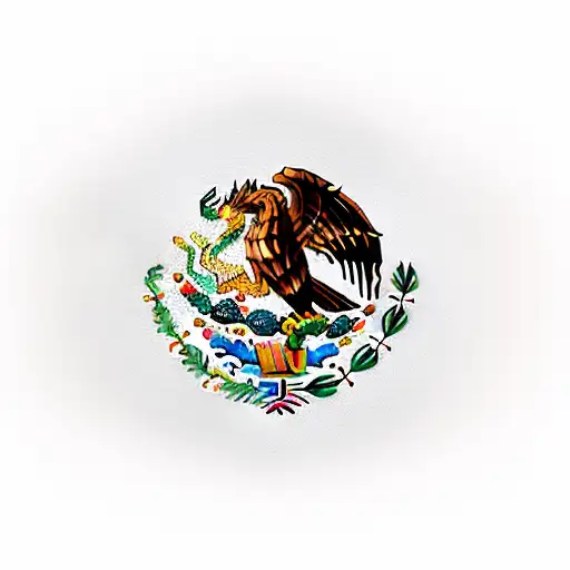 mexican flag symbol tattoo