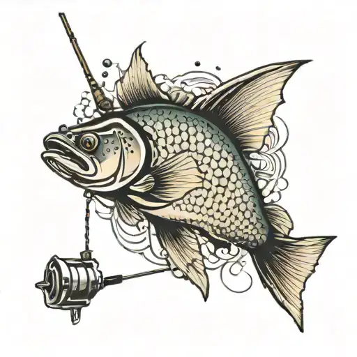 fly fishing tattoo design idea