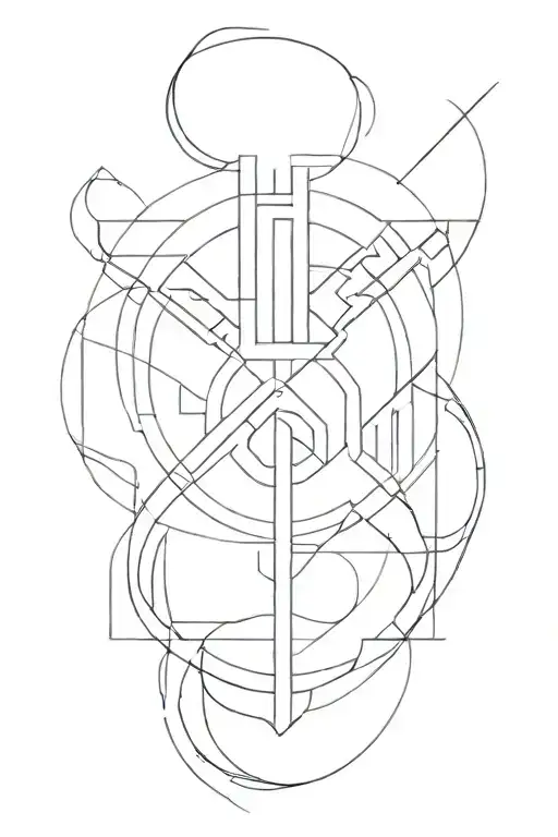 y2k cyber sigilism tattoo design idea
