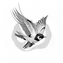 Swallow Bird tattoo design idea