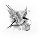 Swallow Bird tattoo design idea